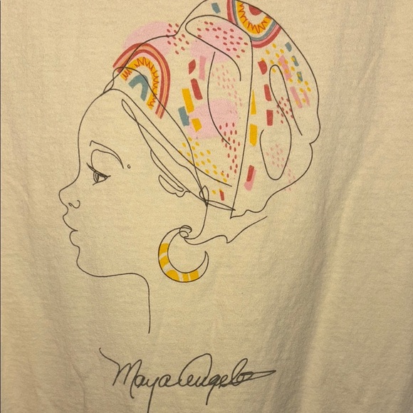 Tops - Maya Angelou Signature Cream T-Shirt
